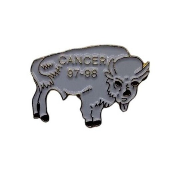 White Buffalo Cancer 1998 to 1999 Minnesota Enamel Lapel Tie Pin