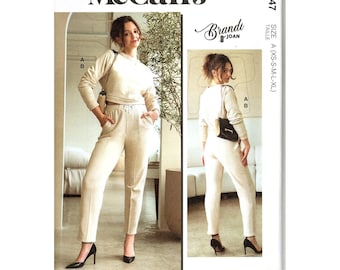 McCalls M8447 Misses XS to XL Pull-On Pants and Top Uncut Sewing Pattern