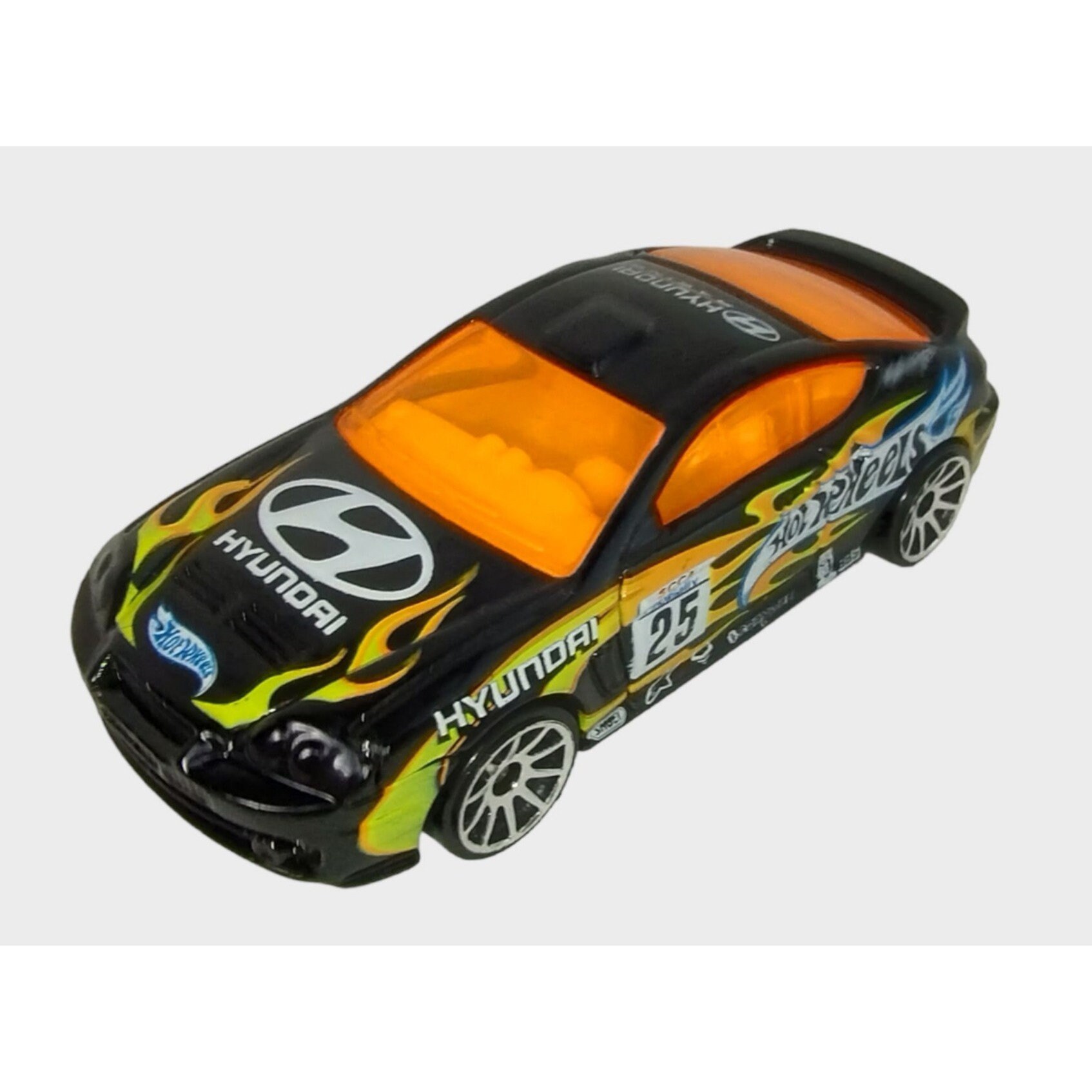 Vintage 2001 Hot Wheels Hyundai Tiburon Racing Flames Diecast Car loose ...