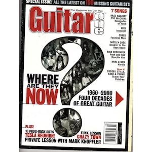 Guitar One Magazine March 2001 Where Are They Now? 4 Decades of Great Guitar