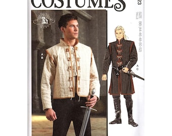 McCall&#39;s M8423 Mens 44 to 52 Medieval Historical Costumes Uncut Sewing Pattern
