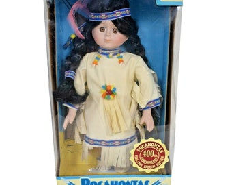 DanDee Pocahontas Feine Porzellan Puppe 400th Jubiläum Special Edition