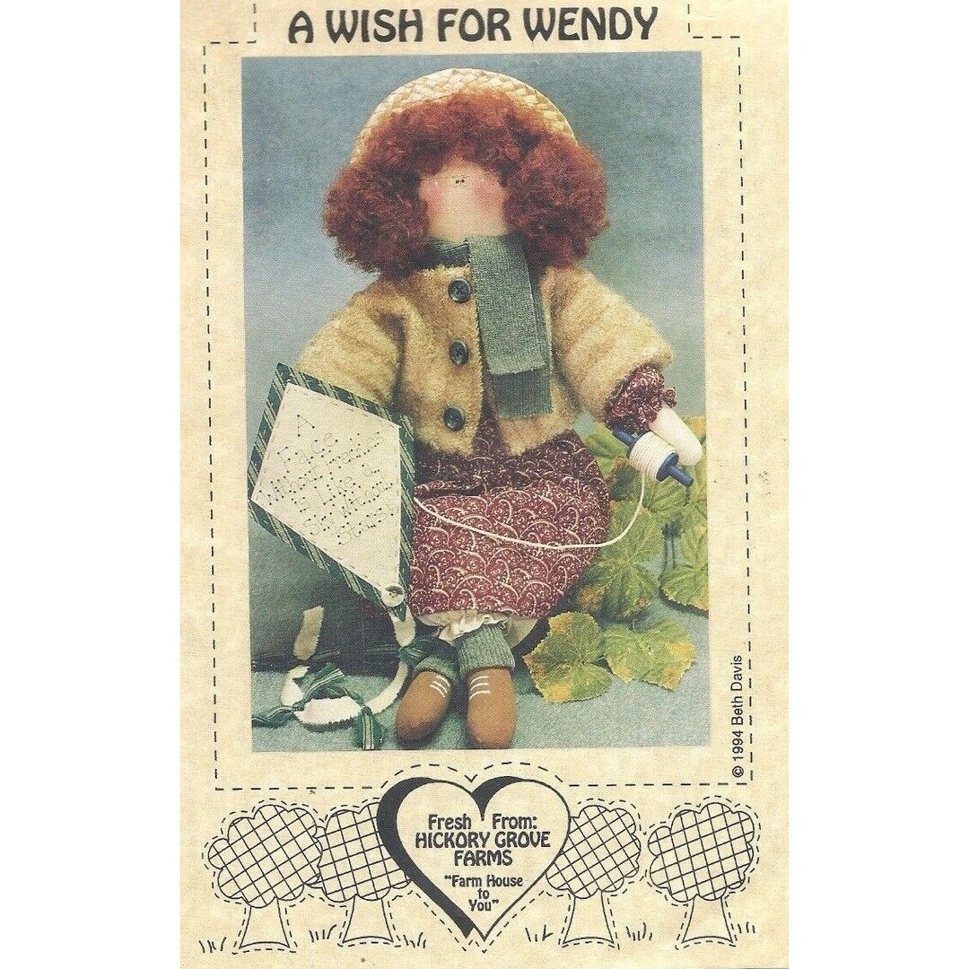 Hickory Grove Farms A Wish for Wendy 18 Inch Country Doll Etsy