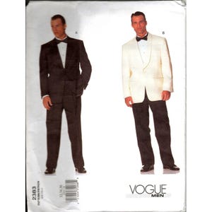 Vogue 2383 Sewing Pattern Men's Tuxedo Jacket & Pants Men's Formal ...
