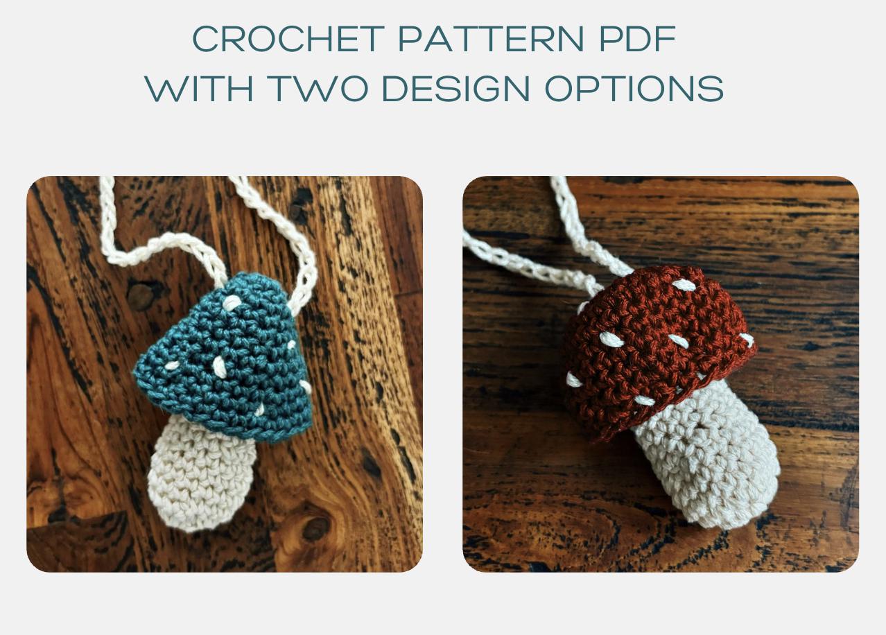Beginner Friendly Mushroom Chapstick Holder Crochet Pattern: Amigurumi Keychain (PDF Download)