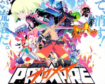 Promare (B) | Japan Anime, Studio Trigger | 2019 original print, gatefold | Japanese chirashi film flyer