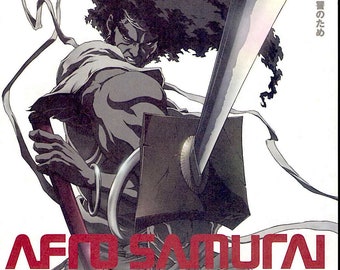 Afro Samurai | Japan Anime, Fuminori Kizaki, Samuel L Jackson | 2007 original print | Japanese chirashi film poster