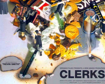 Clerks | 90s Cult Independent Cinema, Kevin Smith | 2000 original print | Japanese chirashi film poster