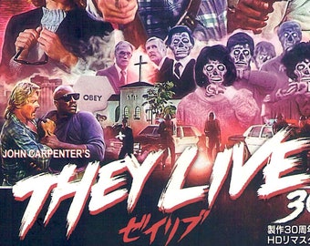 They Live (B) | 80s Cult Movie, John Carpenter | 2018 print | Japanese chirashi film poster