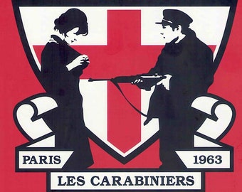 Les Carabiniers | 60s French Classic, Jean-Luc Godard | 2001 print | Japanese chirashi film poster