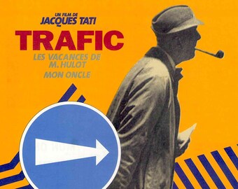 Trafic | 70s French Classic, Jacques Tati | 1995 print | vintage Japanese chirashi film poster