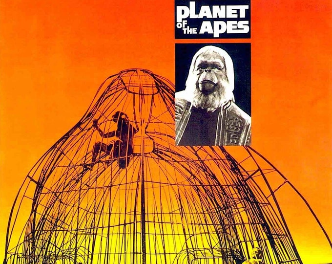 Planet of the Apes | 60s Cult Classic, Charlton Heston | 1999 print | vintage Japanese chirashi film flyer