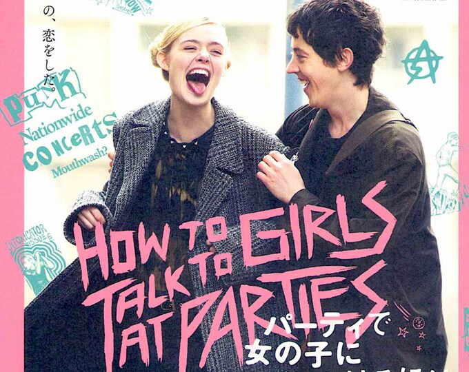 How to Talk to Girls at Parties | British Cinema, John Cameron Mitchell, Elle Fanning | 2017 original print | Japanese chirashi film flyer