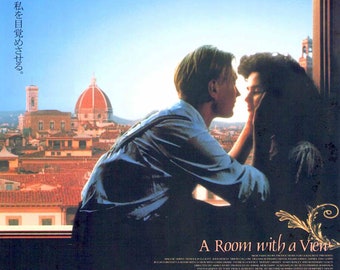 A Room with a View (C) | 80s British Classic, Julian Sands, Helena Bonham Carter | 2001 print | Japanese chirashi film flyer