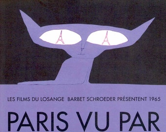 Paris vu par (B) | 60s French New Wave | Godard, Chabrol, Rohmer | 2005 print | Japanese chirashi film poster