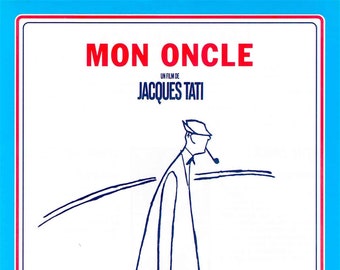 Mon Oncle | 50s French Cinema, Jacques Tati | 1999 print | vintage Japanese chirashi film poster