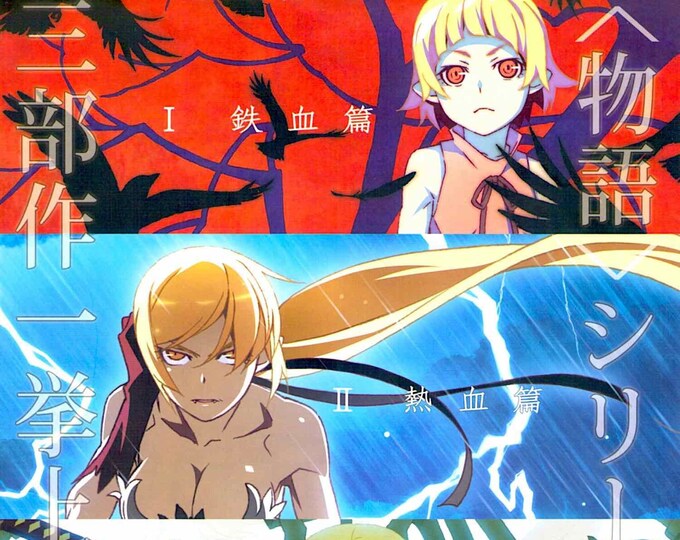 Kizumonogatari Trilogy | Japan Anime | 2017 original print | Japanese chirashi film flyer
