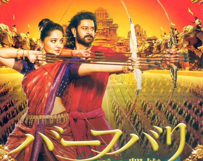 Bahubali 2: The Conclusion | Bollywood Action, Prabhas, Anushka Shetty | 2018 original print | Japanese chirashi film flyer