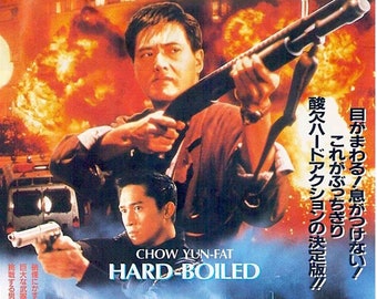 Hard Boiled | 90s Cult HK Action, John Woo, Chow Yun-Fat | 1992 original print | vintage Japanese chirashi film flyer