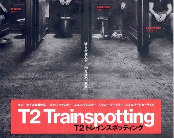 T2 Trainspotting | British Cinema, Ewan McGregor, Danny Boyle | 2017 original print | Japanese chirashi film flyer