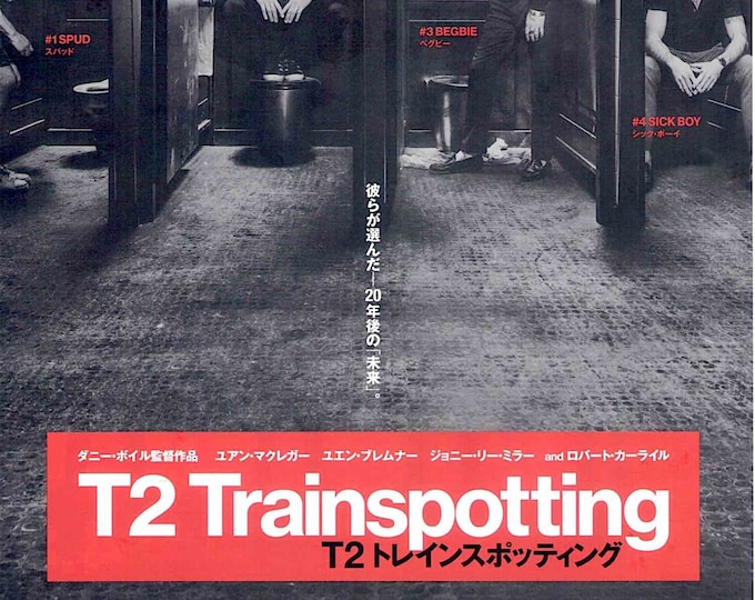 T2 Trainspotting | British Cinema, Ewan McGregor, Danny Boyle | 2017 original print | Japanese chirashi film flyer