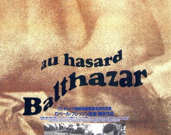 Au Hasard Balthazar (A) | 60s French Classic, Robert Bresson | 1995 print | vintage Japanese chirashi film poster