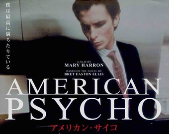 American Psycho | US Cult Classic, Christian Bale | 2001 original print | Japanese chirashi film poster