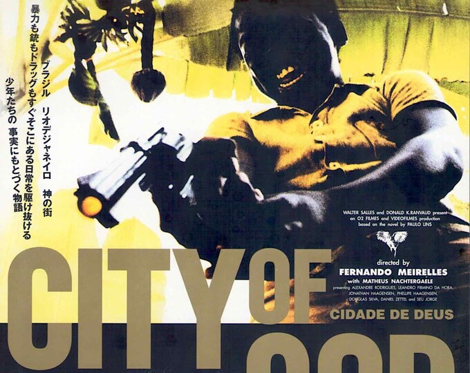 City of God | Cult Brazilian Cinema, Fernando Meirelles | 2003 original print | Japanese chirashi film flyer