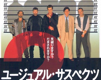 The Usual Suspects (B) | 90s American Cinema, Kevin Spacey, Bryan Singer | 1996 original print | vintage Japanese chirashi film flyer