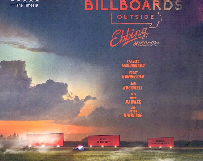 Three Billboards Outside Ebbing, Missouri (A) | American Cinema, Frances McDormand | 2018 original print | Japanese chirashi film flyer