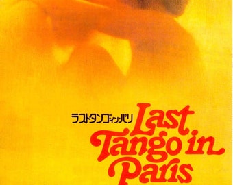 Last Tango In Paris (A) | 70s Cult Classic, Marlon Brando, Maria Schneider | 1988 print | vintage Japanese chirashi film poster