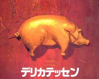 Delicatessen | 90s French Classic, Jeunet & Caro | 1991 original print | vintage Japanese chirashi film poster