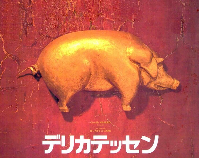 Delicatessen | 90s French Cult Classic, Jeunet & Caro | 1991 original print | vintage Japanese chirashi film flyer