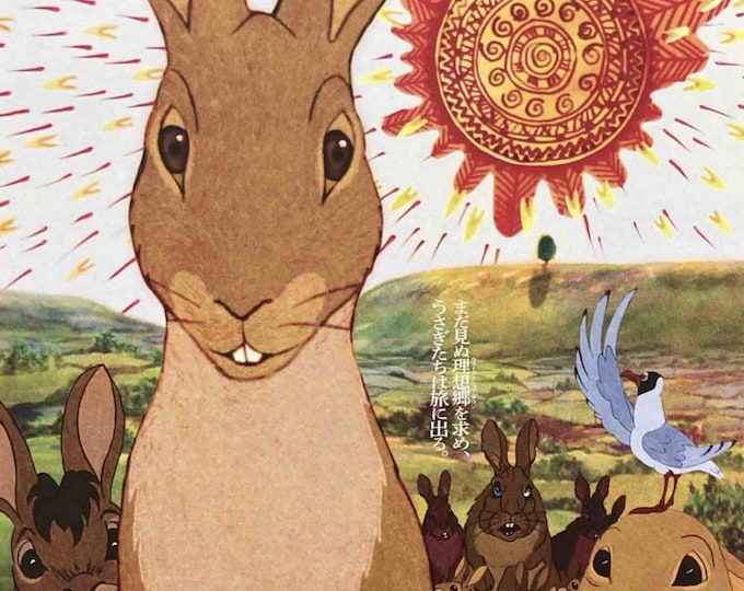 Watership Down | 70s Cult British Animation, Martin Rosen | 2024 print | Japanese chirashi film flyer