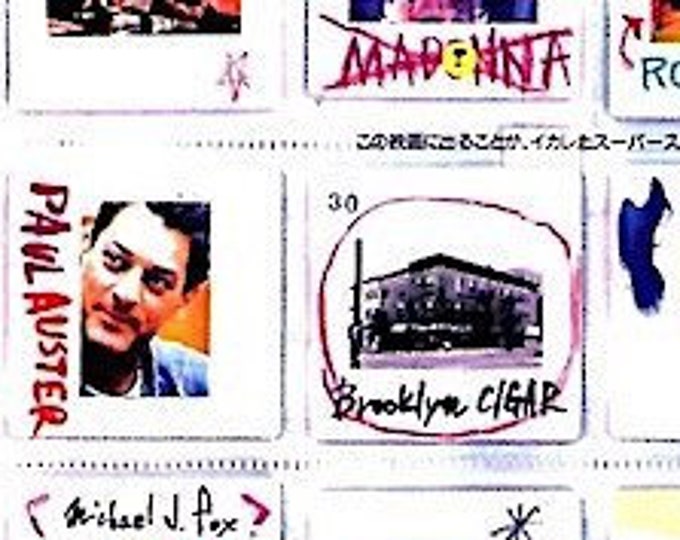 Blue in the Face | 90s American Cinema, Paul Auster, Wayne Wang | 1996 original print | vintage Japanese chirashi film flyer