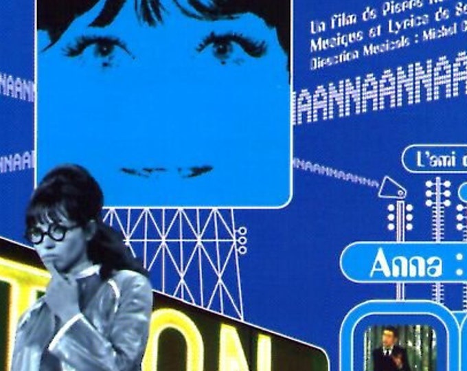 Anna (B) | 60s French Cinema, Anna Karina, Serge Gainsbourg | 1998 print | vintage Japanese chirashi film flyer