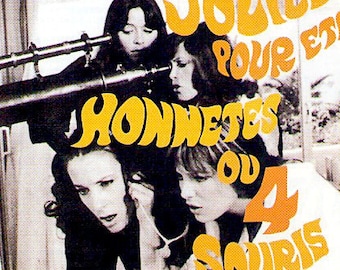 Too Pretty to Be Honest | 70s French Cinema, Jane Birkin, Serge Gainsbourg | 1998 print | Japanese chirashi film poster