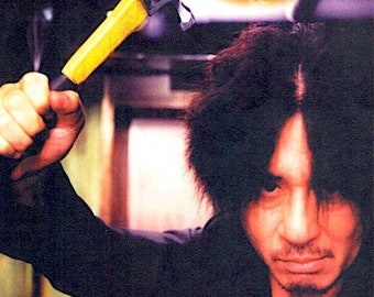 Oldboy (B) | Korean Cult Classic, Park Chan-wook | 2004 original print, foldout | Japanese chirashi film flyer