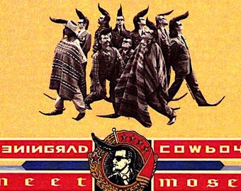 Leningrad Cowboys Meet Moses | 90s Cult Classic, Aki Kaurismaki | 1994 original print | vintage Japanese chirashi film flyer
