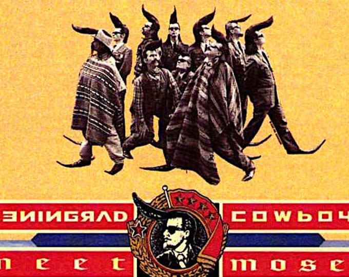 Leningrad Cowboys Meet Moses | 90s Cult Classic, Aki Kaurismaki | 1994 original print | vintage Japanese chirashi film flyer