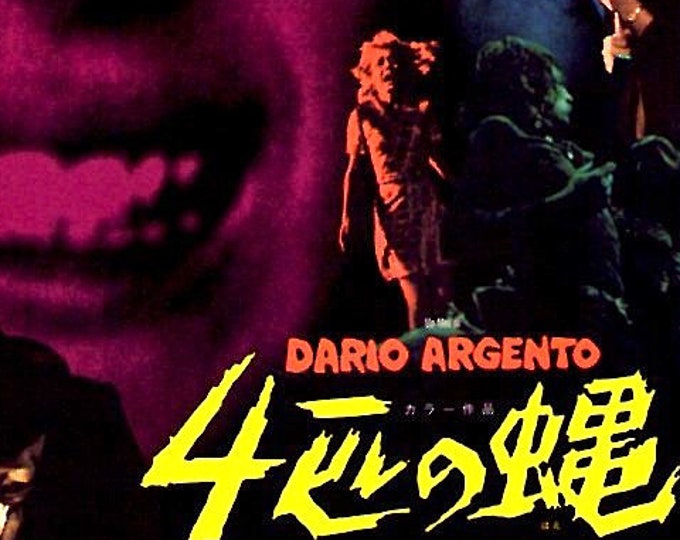 Four Flies on Grey Velvet (A) | 70s Cult Italian Giallo, Dario Argento, Mimsy Farmer | 2010 print | Japanese chirashi film flyer