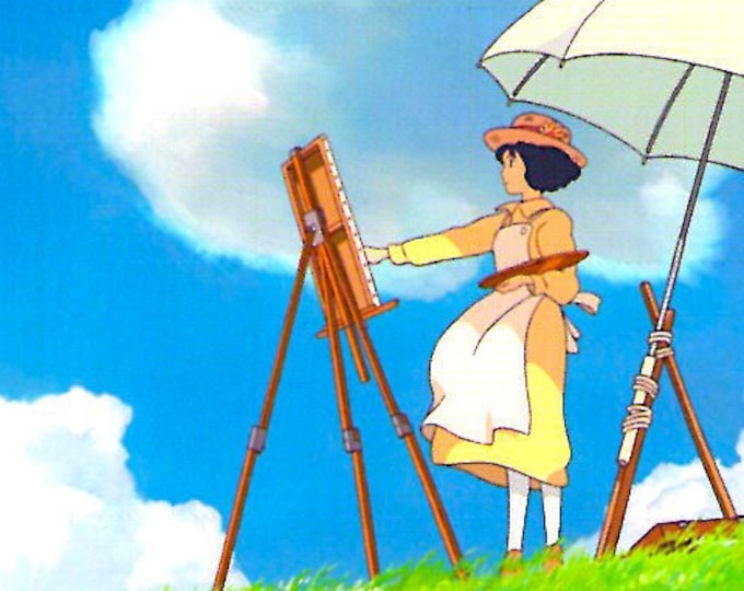 Wind Rises + Tale of Princess Kaguya | Studio Ghibli Anime | 2013 original print | Japanese chirashi film flyer