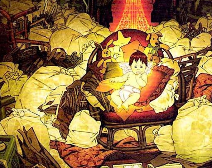 Tokyo Godfathers (B) | Japan Anime Classic, Satoshi Kon | 2003 original print | Japanese chirashi film flyer