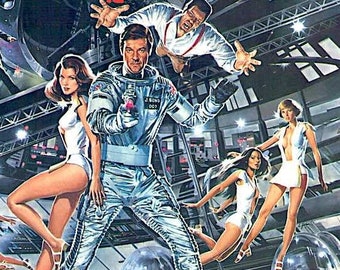 Moonraker | 70s Roger Moore James Bond | 1979 original print | vintage Japanese chirashi film flyer