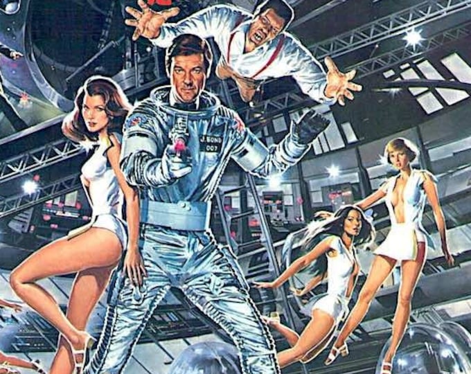 Moonraker | 70s Roger Moore James Bond | 1979 original print | vintage Japanese chirashi film flyer