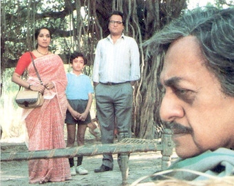 The Stranger | 90s Indian Classic, Satyajit Ray | 1992 original print | vintage Japanese chirashi film flyer