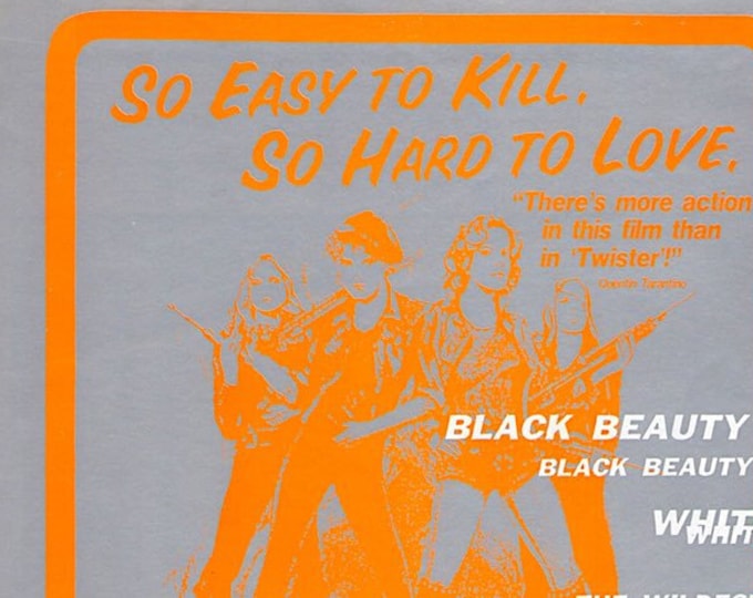 Switchblade Sisters + Coffy (A) | 70s Cult Classic, Jack Hill | 1997 print, silver gatefold | vintage Japanese chirashi film flyer
