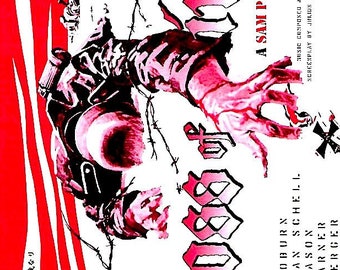 Cross of Iron (B) | 70s Cult Classic, Sam Peckinpah, James Coburn, Maximilian Schell | 2000 print | Japanese chirashi film flyer