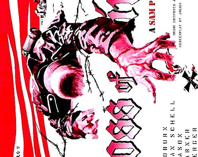Cross of Iron (B) | 70s Cult Classic, Sam Peckinpah, James Coburn, Maximilian Schell | 2000 print | Japanese chirashi film flyer