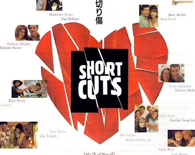Short Cuts | 90s American Cult Cinema, Robert Altman | 1994 original print | vintage Japanese chirashi film flyer